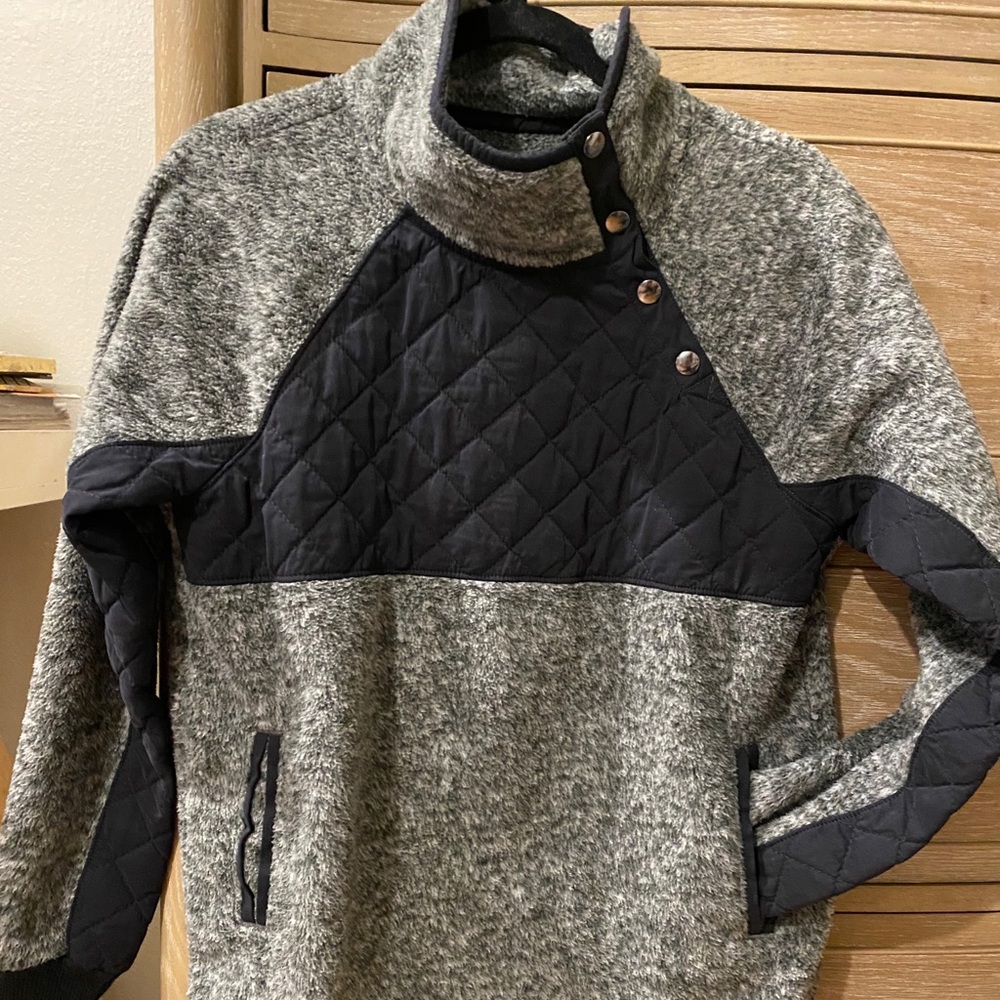 Asymmetrical Snap-Up Fleece
